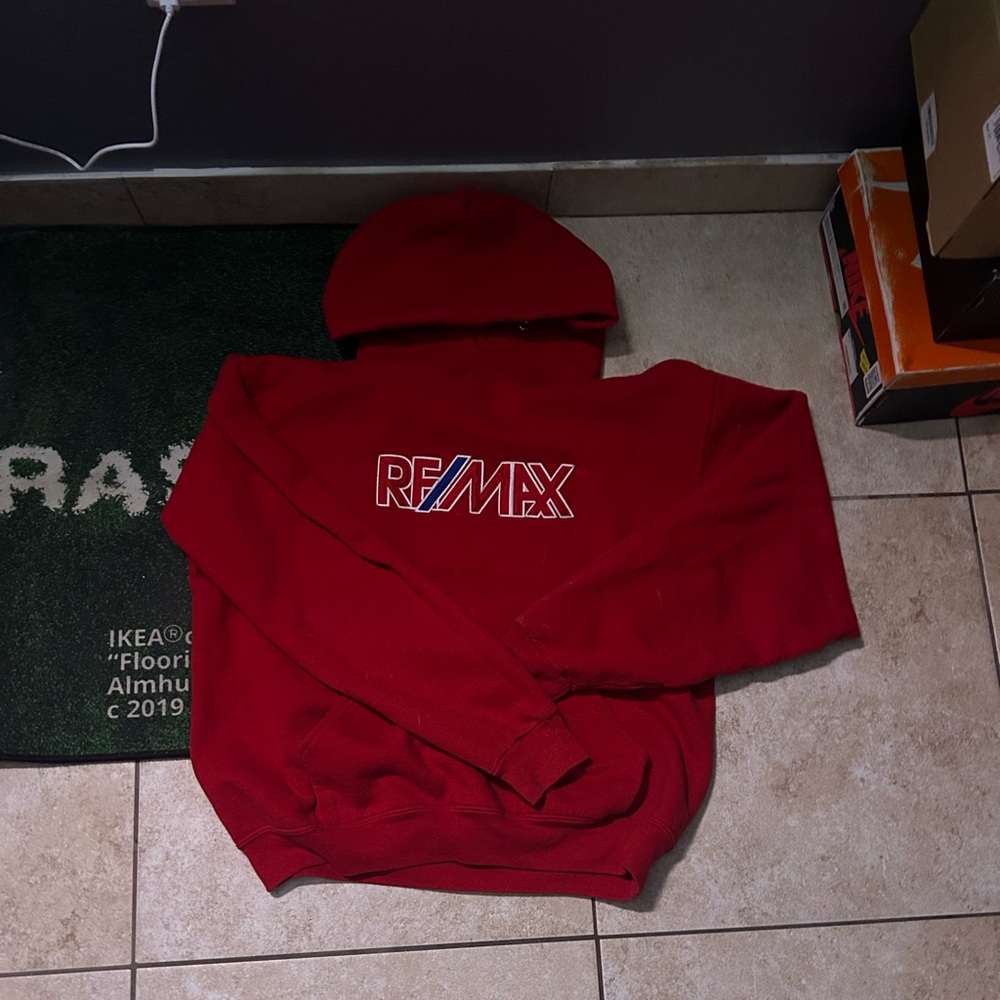 red hoodie